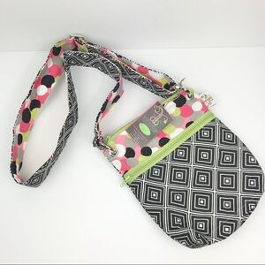 Artisan Hand Crafted Colorful Fabric Crossbody Bag NWT